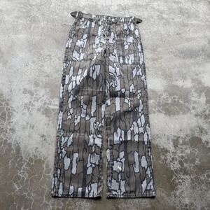 Vintage 70's tree bark camo hunting og 107 style wide leg camo cargo pants